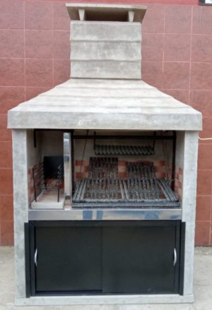 Parrilla de 1.45 m reforzada c/fogón modelo liso